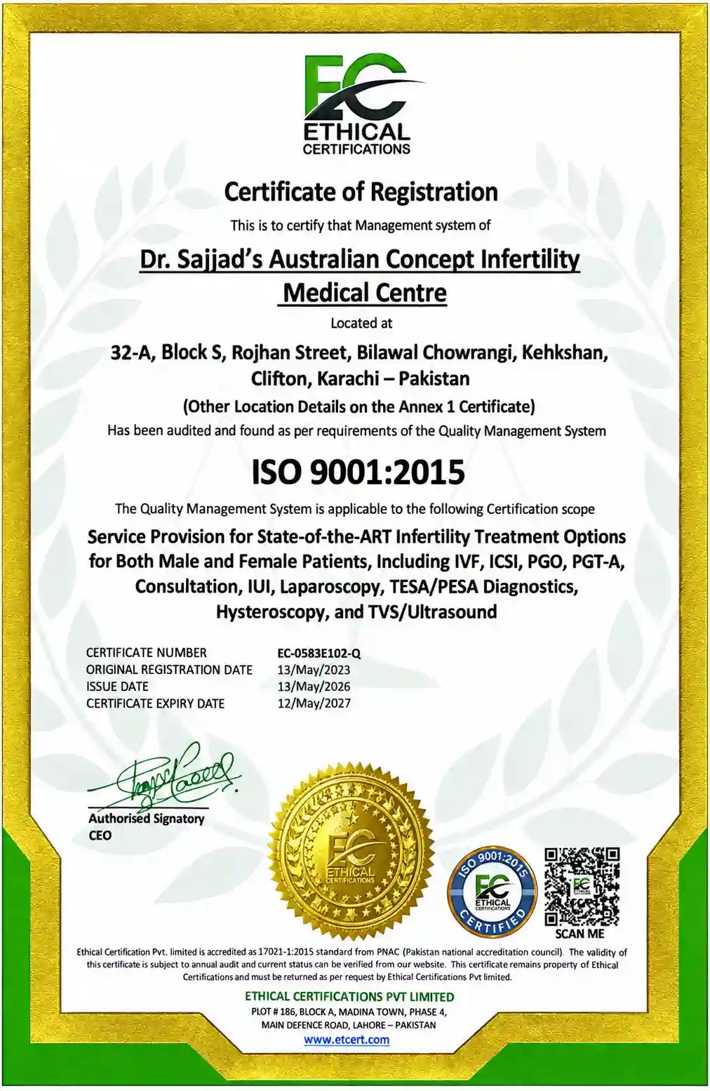 ISO: 9001:2015 Certification of Australian Concept